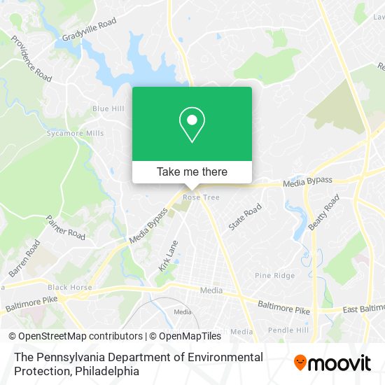 The Pennsylvania Department of Environmental Protection map