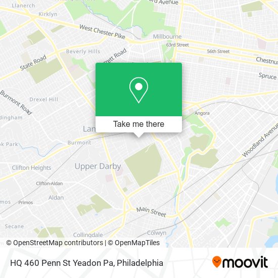 Mapa de HQ 460 Penn St Yeadon Pa