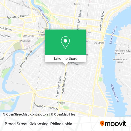 Mapa de Broad Street Kickboxing