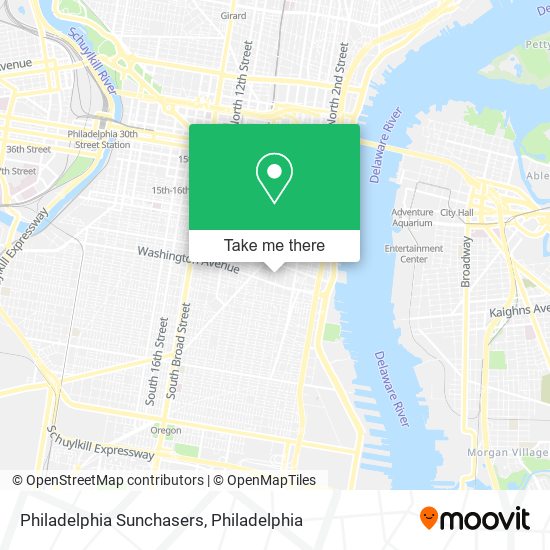 Philadelphia Sunchasers map