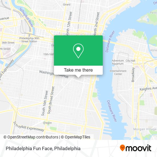Mapa de Philadelphia Fun Face