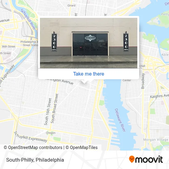 South-Philly map