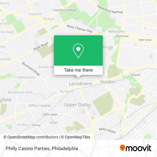 Philly Casino Parties map