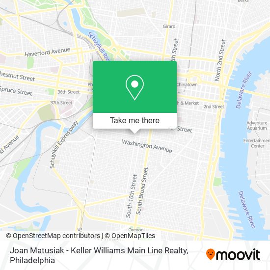 Mapa de Joan Matusiak - Keller Williams Main Line Realty