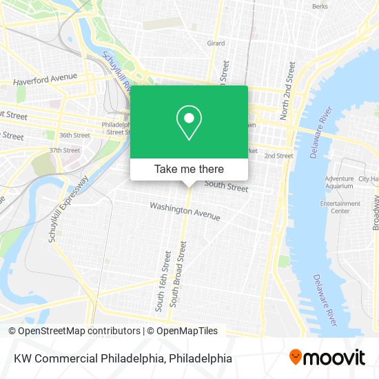 KW Commercial Philadelphia map