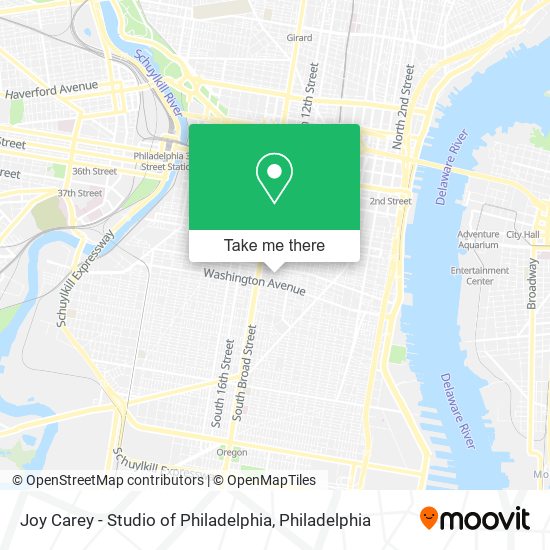Joy Carey - Studio of Philadelphia map