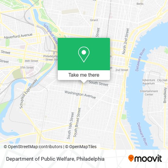 Department of Public Welfare map