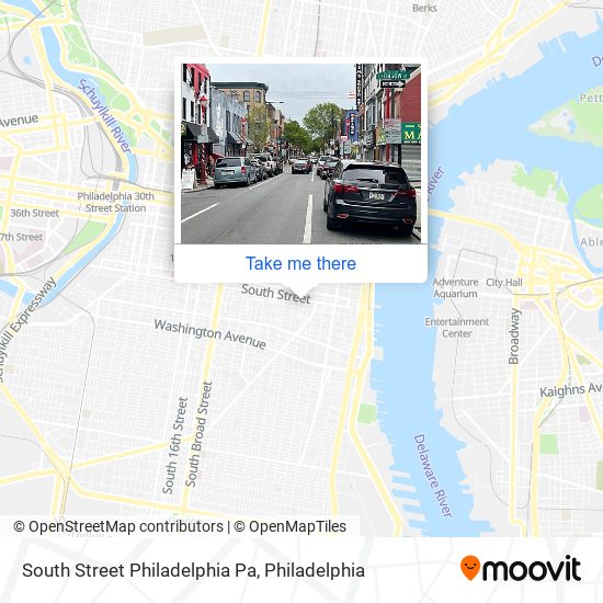 Mapa de South Street Philadelphia Pa