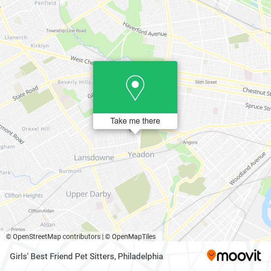 Girls' Best Friend Pet Sitters map