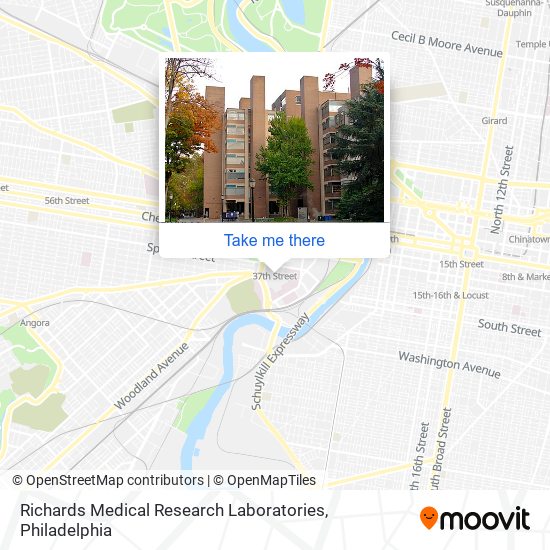 Richards Medical Research Laboratories map