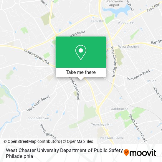Mapa de West Chester University Department of Public Safety
