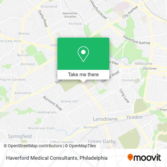 Mapa de Haverford Medical Consultants