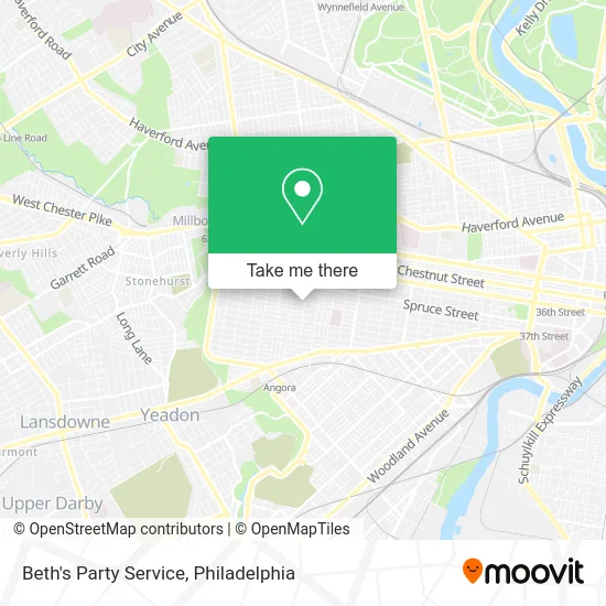 Beth's Party Service map