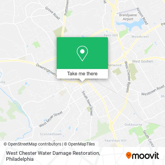 West Chester Water Damage Restoration map