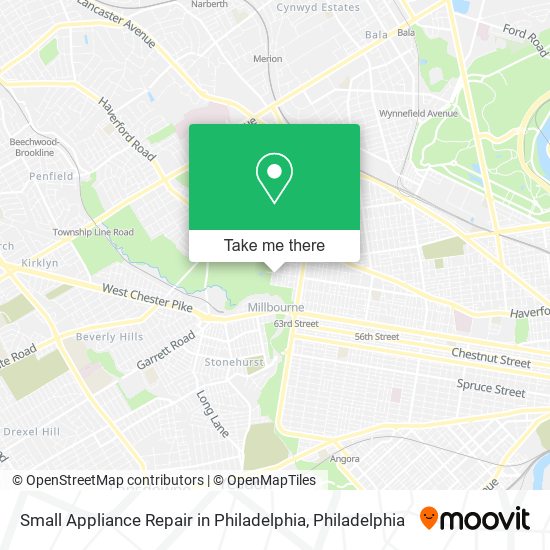Small Appliance Repair in Philadelphia map