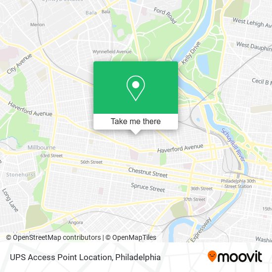 UPS Access Point Location map