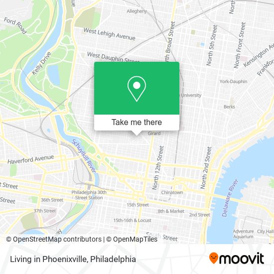 Living in Phoenixville map