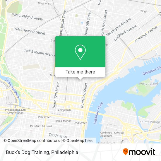 Buck's Dog Training map
