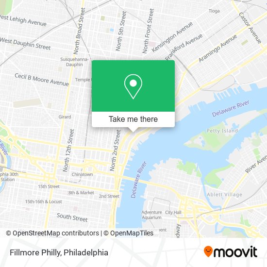 Fillmore Philly map