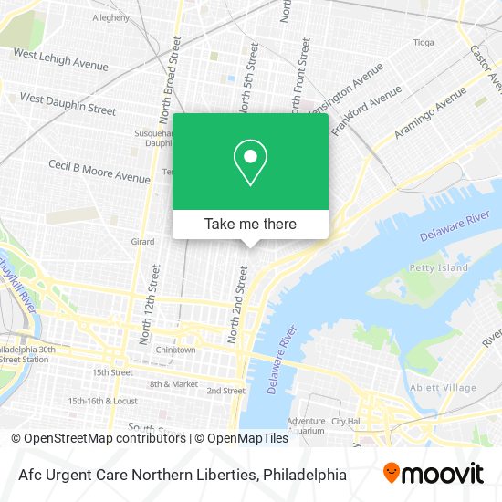 Mapa de Afc Urgent Care Northern Liberties