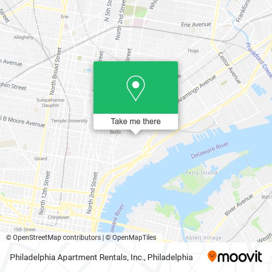 Mapa de Philadelphia Apartment Rentals, Inc.