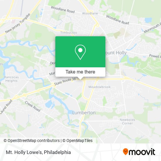 Mt. Holly Lowe's map