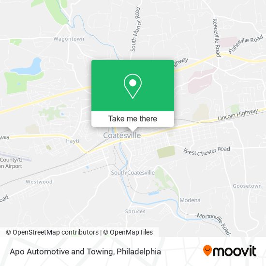Apo Automotive and Towing map