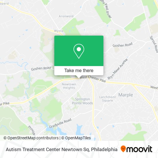 Autism Treatment Center Newtown Sq map