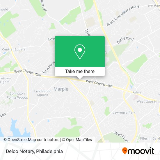 Delco Notary map