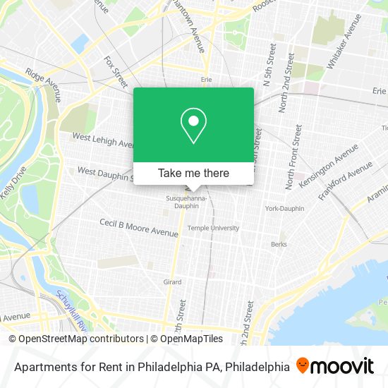 Mapa de Apartments for Rent in Philadelphia PA