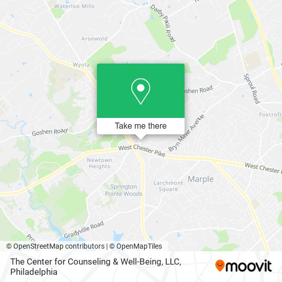 The Center for Counseling & Well-Being, LLC map