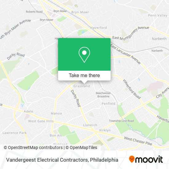 Vandergeest Electrical Contractors map