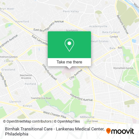 Birnhak Transitional Care - Lankenau Medical Center map