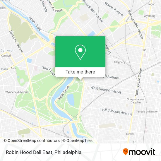Robin Hood Dell East map