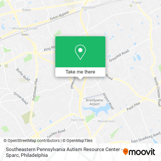 Mapa de Southeastern Pennsylvania Autism Resource Center - Sparc