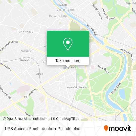 UPS Access Point Location map