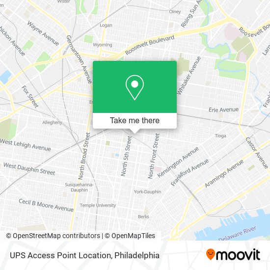 UPS Access Point Location map