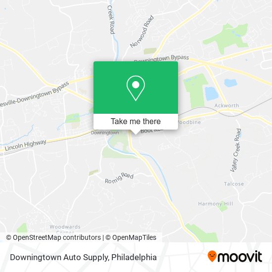 Downingtown Auto Supply map