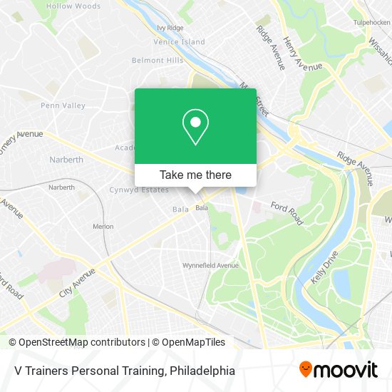 V Trainers Personal Training map