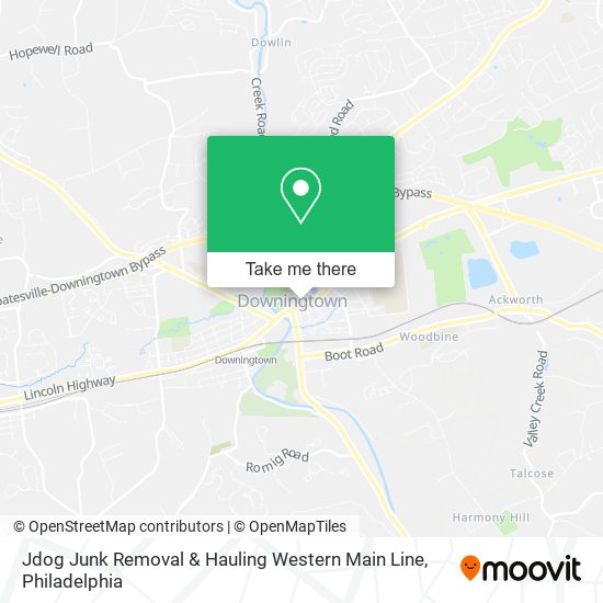 Jdog Junk Removal & Hauling Western Main Line map