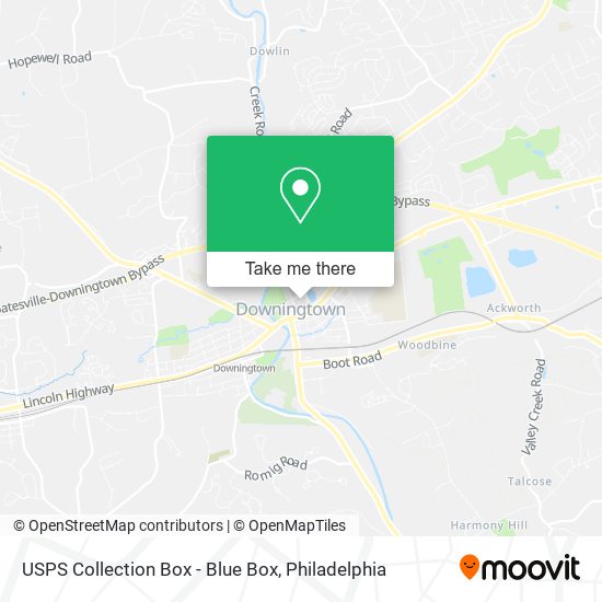 USPS Collection Box - Blue Box map