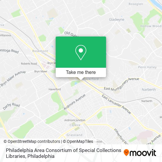 Philadelphia Area Consortium of Special Collections Libraries map