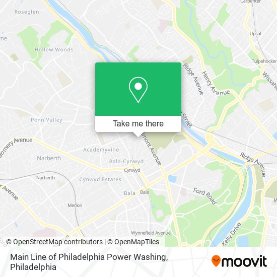 Mapa de Main Line of Philadelphia Power Washing