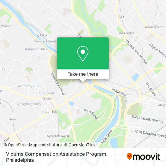 Victims Compensation Assistance Program map