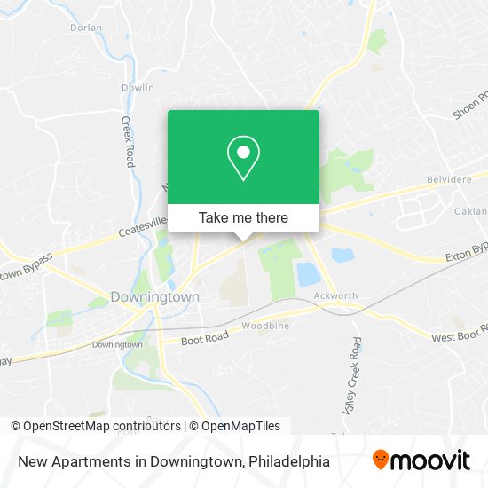 Mapa de New Apartments in Downingtown