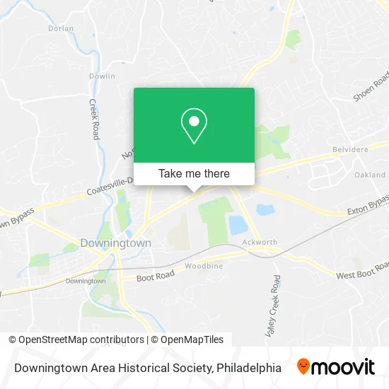 Downingtown Area Historical Society map