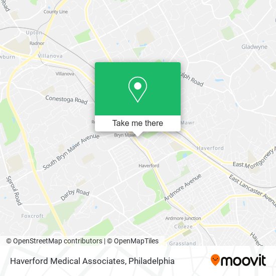 Mapa de Haverford Medical Associates