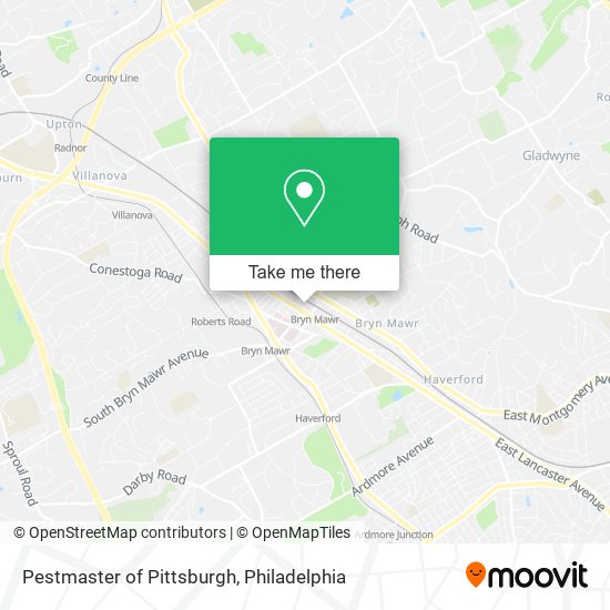 Pestmaster of Pittsburgh map