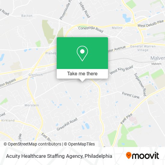 Mapa de Acuity Healthcare Staffing Agency