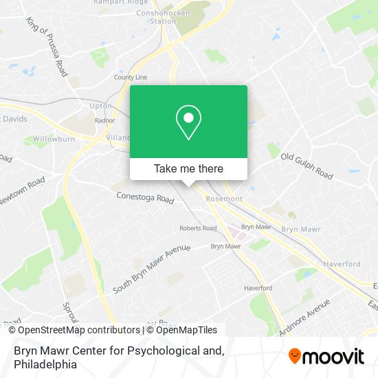 Mapa de Bryn Mawr Center for Psychological and